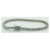 Brilliant 6.00 ct White Topaz Tennis Bracelet