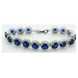 Quality 24.80 ct Sapphire Tennis Bracelet