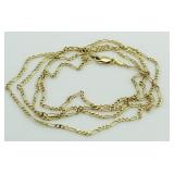 14kt Gold 30" Figaro Necklace