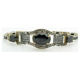 Vintage Style 12.88 ct Onyx Tennis Bracelet