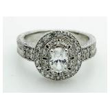 Oval 2.00 ct White Topaz Designer Ring