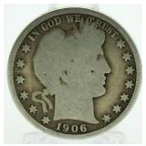 1906-O Barber Silver Half Dollar