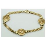 14kt Gold Guardian Angel Bracelet (QUALITY)