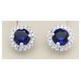 Gorgeous 2.00 ct Sapphire Solitaire Earrings