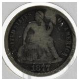 1877 Carson City Seated Liberty Dime