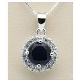 Gorgeous 2.00 ct Sapphire Solitaire Pendant