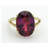 10kt Gold Oval 5.20 ct Pink Sapphire Solitaire