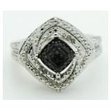 Black Diamond Accent Designer Ring