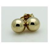 14kt Gold Ball Earrings