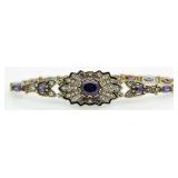 Elegant 8.44 ct Amethyst Vintage Style Bracelet