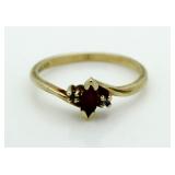 10kt Gold Ruby & Diamond Estate Ring