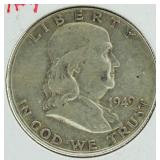 1949 Franklin Silver Half Dollar *Key Date