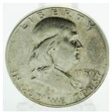 1950 AU Franklin Silver Half Dollar