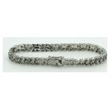 Chevron 1.00 ct Diamnd Tennis Bracelet