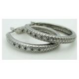 Diamond Accent Hoop Earrings