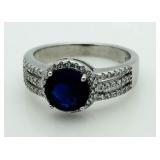 Round 2.50 ct Sapphire Solitaire Ring