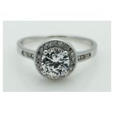 Brilliant White Topaz Solitaire Ring