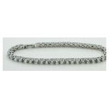 Brilliant 5.00 ct White Topaz Tennis Bracelet