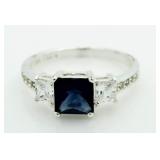 Princess Cut Sapphire Dinner Ring