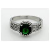 Round 2.50 ct Emerald Solitaire Ring