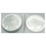 (5) Buffalo .999 Pure Silver One Ounce Coins