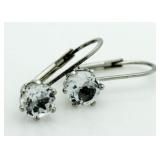 Brilliant 2.00 ct White Topaz Earrings