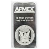 Apmex .999 Pure Silver 10 Ounce Bar