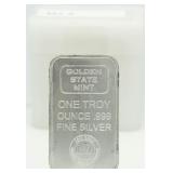 (20) Golden State .999 Pure Silver One Ounce Bars