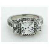 Princess Cut 2.50 ct White Topaz Ring