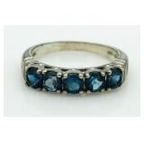 London Blue Topaz Anniversary Ring