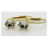 Brilliant 2.00 ct White Topaz Earrings