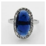 Alongated Oval 4.00 ct Sapphire Dinner Ring