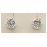 10kt Gold Dancing Diamond Earrings