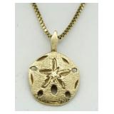 14kt Gold Sand Dollar Charm w