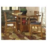 Ashley 594 Counterheight Table & 4 Barstools