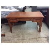 Oak office desk with damaged corners. As-Is