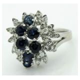 14kt Gold Quality 2.25 ct Sapphire & Diamond Ring