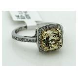 Rare 14kt Gold 2.36 ct Fancy Yellow Diamond Ring