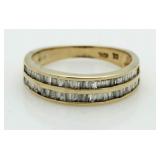 10kt Gold 1/2 ct Baguette Diamond Band