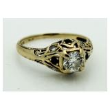 14kt Gold Antique 1/2 ct Diamond Estate Ring