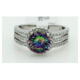 Brilliant 2.50 ct Mystic Topaz Solitaire Ring