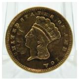 1856 Type 3 Princess $1 Gold Piece