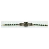 Vintage Style 8.46 ct Emerald Tennis Bracelet