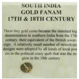 17th/18th Century South Indian Gold Fanam