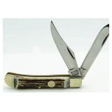 Miller Bros. Genuine Stag Bullet Trapper Knife