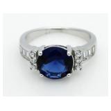 Round 2.50 ct Sapphire Designer Ring