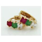 9Kt Gold & Gemstone Earrings