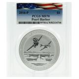 2016 MS70 Pearl Harbor Silver Commemorativve