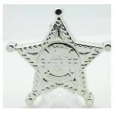 Hand Poured .999 Pure Silver Sheriff Badge