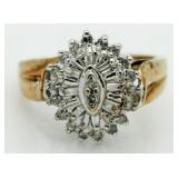 10kt Gold Diamond Dinner Ring